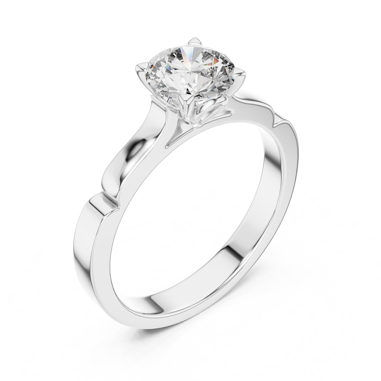 Round Solitaire Lab Grown Diamond Ring