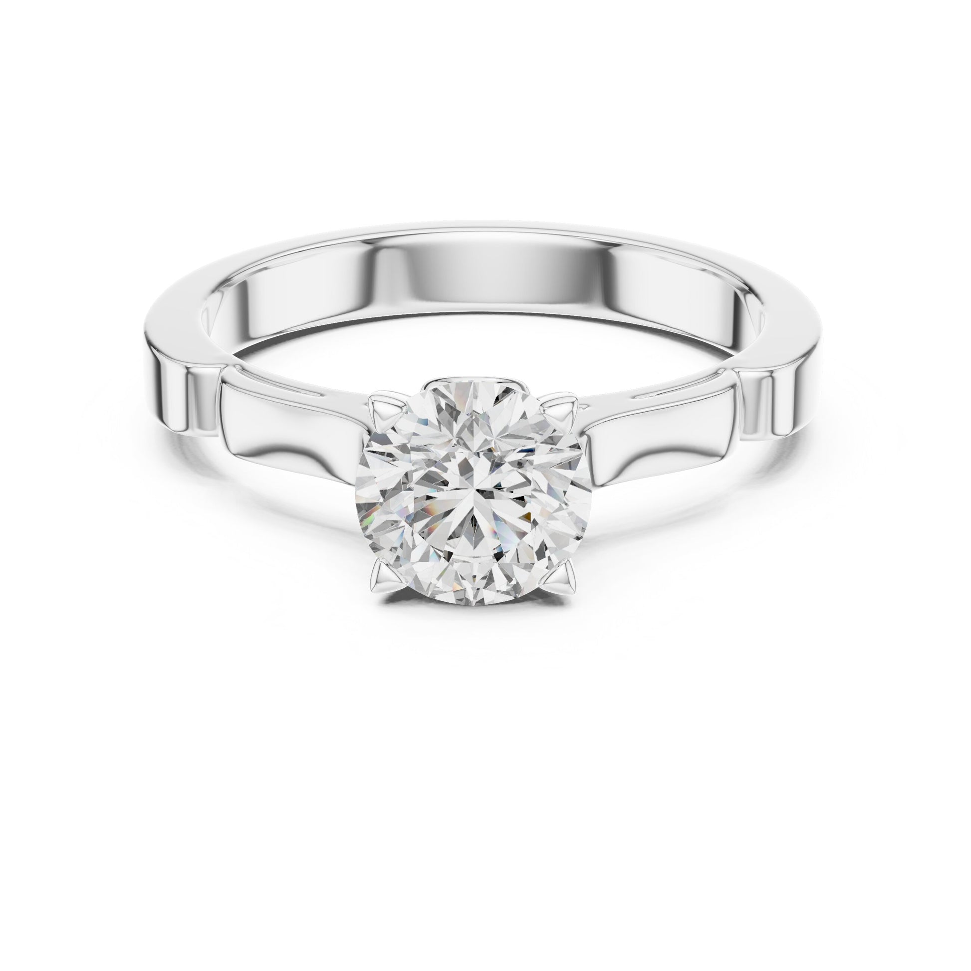 Round Solitaire Lab Grown Diamond Ring