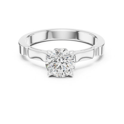 Round Solitaire Lab Grown Diamond Ring