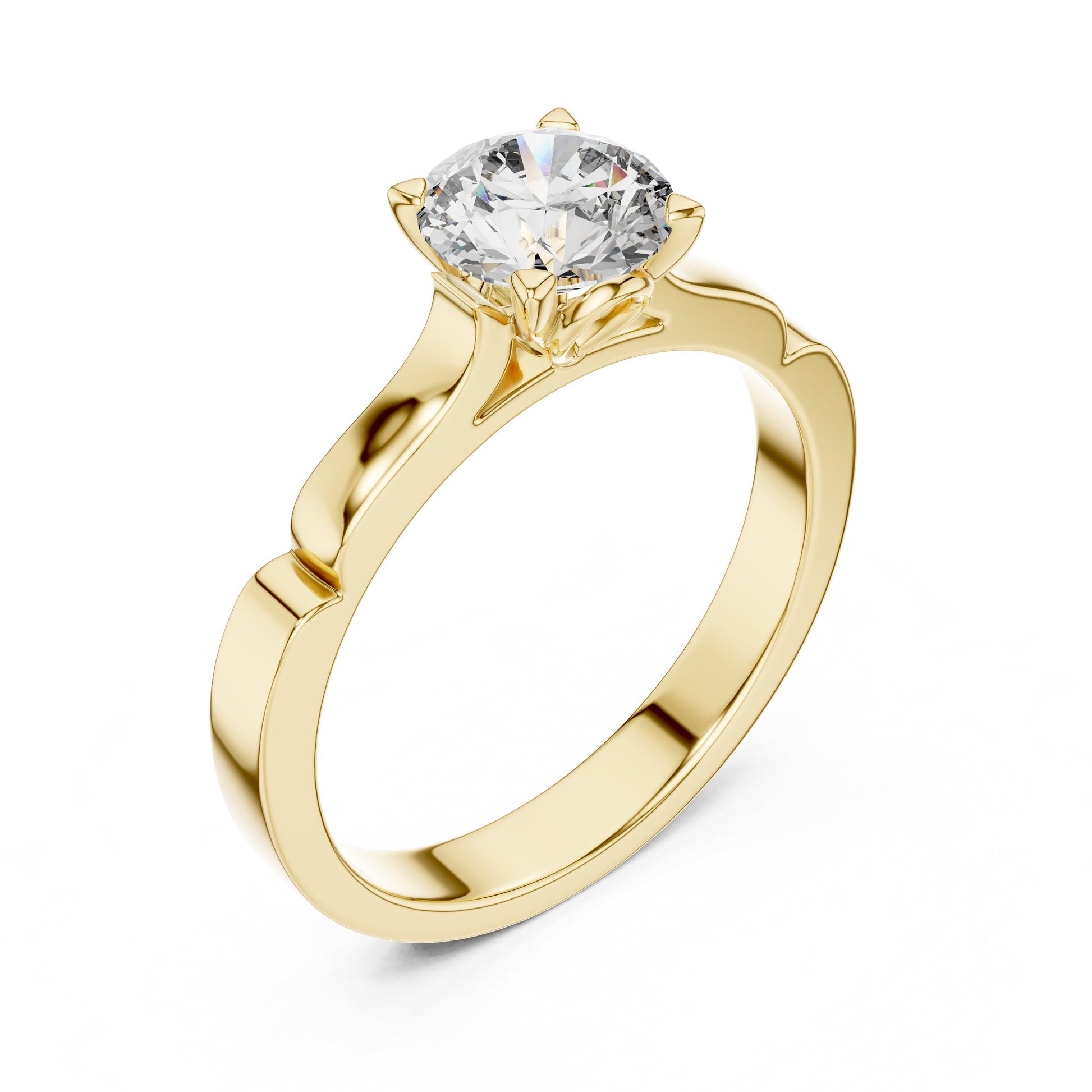 Round Solitaire Lab Grown Diamond Ring