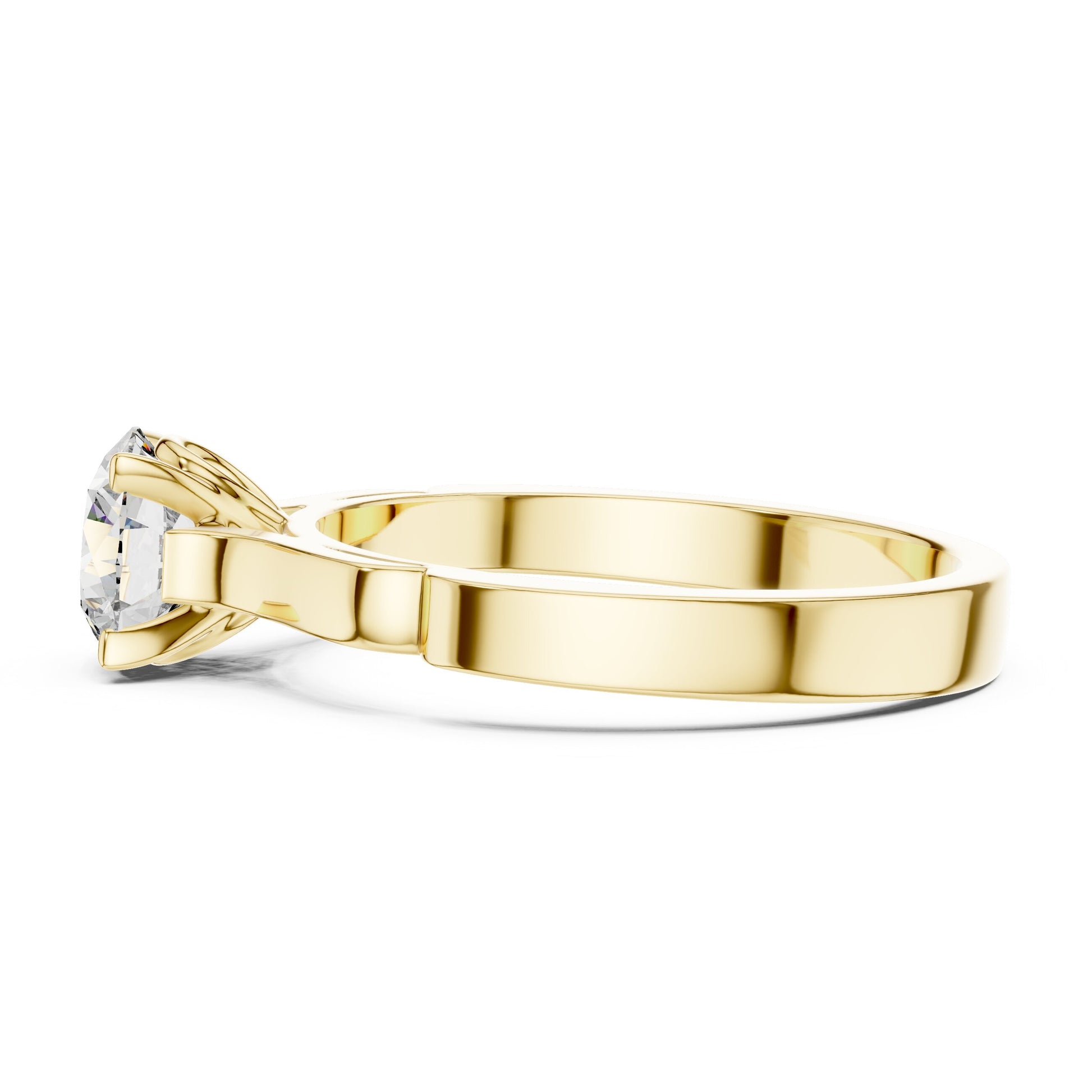 Round Solitaire Lab Grown Diamond Ring
