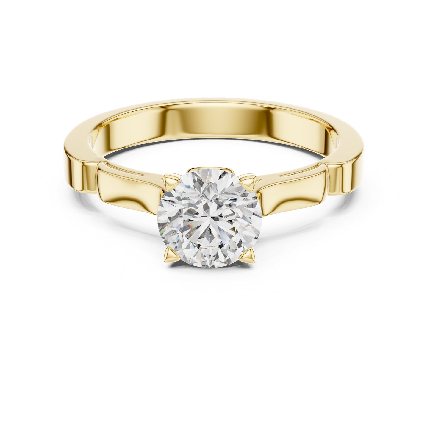 Round Solitaire Lab Grown Diamond Ring