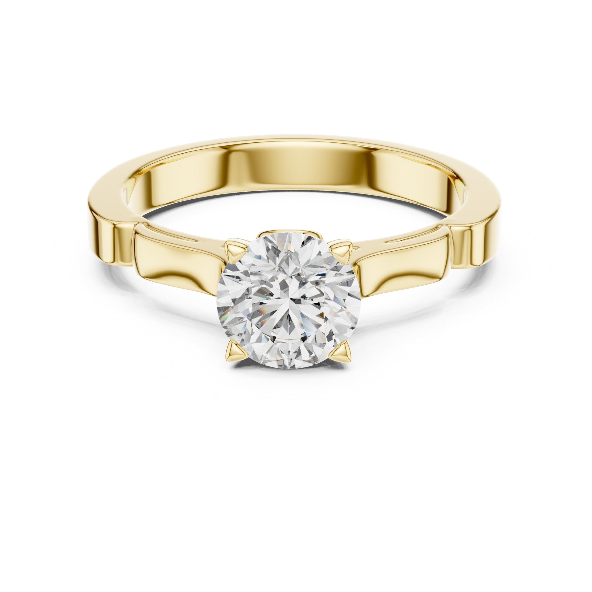 Round Solitaire Lab Grown Diamond Ring
