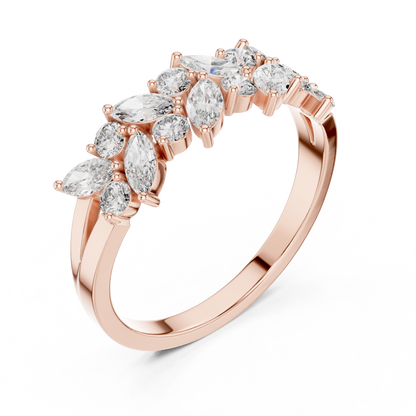 Mixed Shape Lab Grown Diamond Side Stone Ring