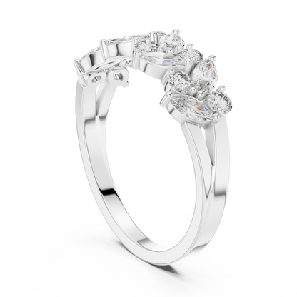 Mixed Shape Lab Grown Diamond Side Stone Ring