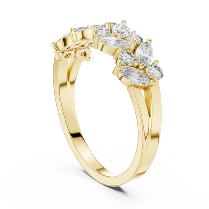 Mixed Shape Lab Grown Diamond Side Stone Ring