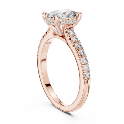 Round Halo Lab Grown Diamond Ring