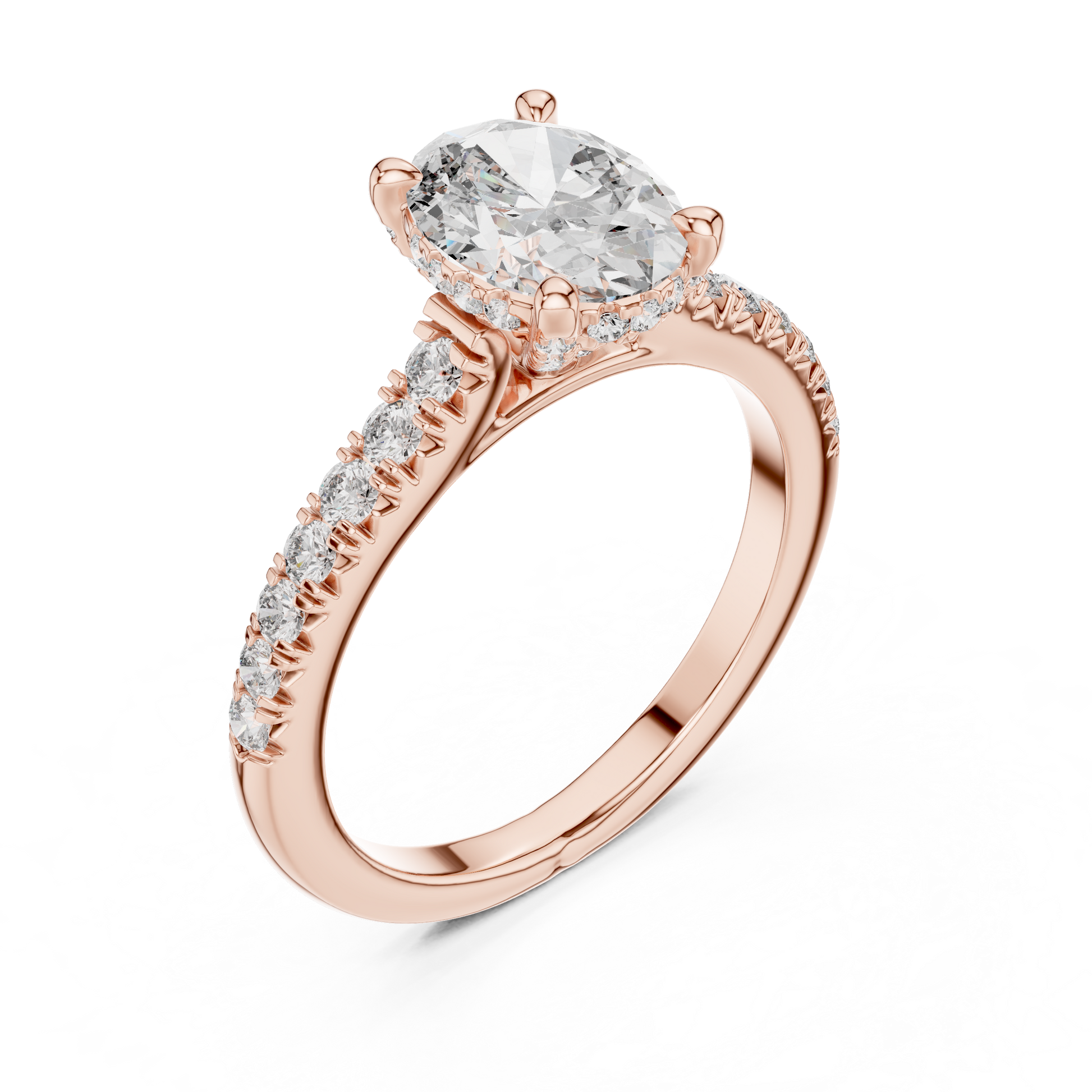 Round Halo Lab Grown Diamond Ring