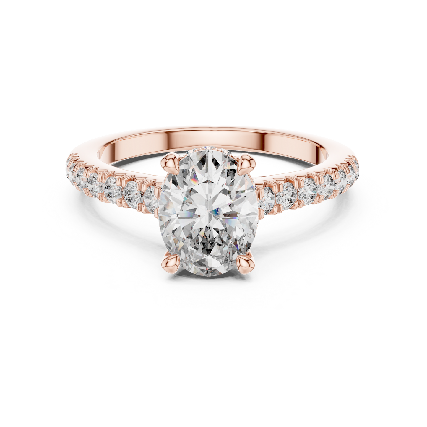 Round Halo Lab Grown Diamond Ring