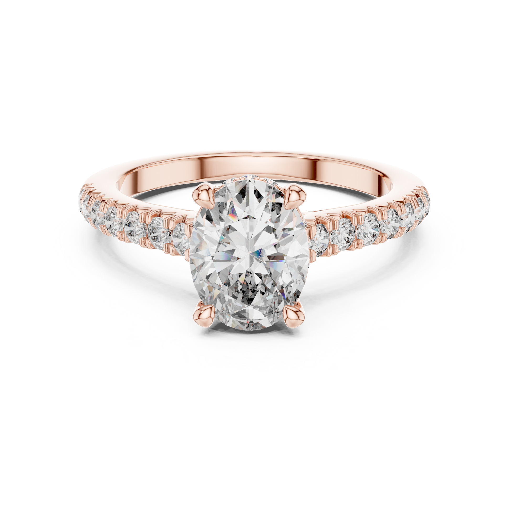 Round Halo Lab Grown Diamond Ring