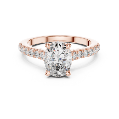 Round Halo Lab Grown Diamond Ring