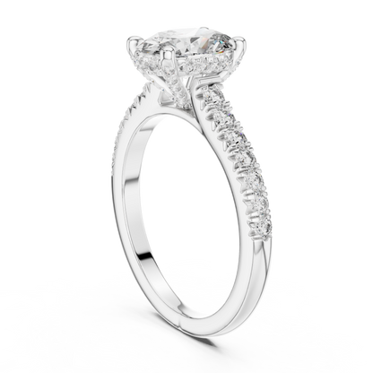 Round Halo Lab Grown Diamond Ring