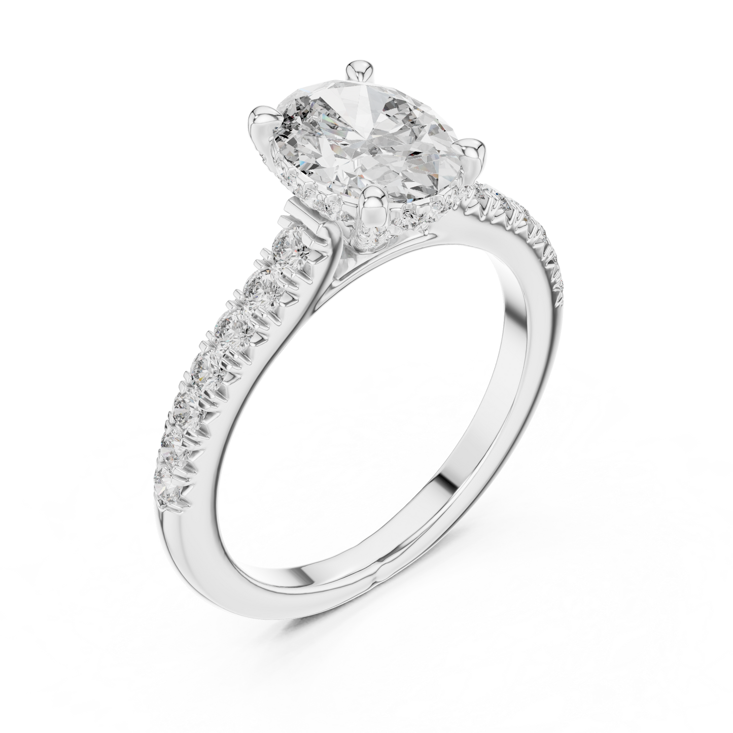 Round Halo Lab Grown Diamond Ring