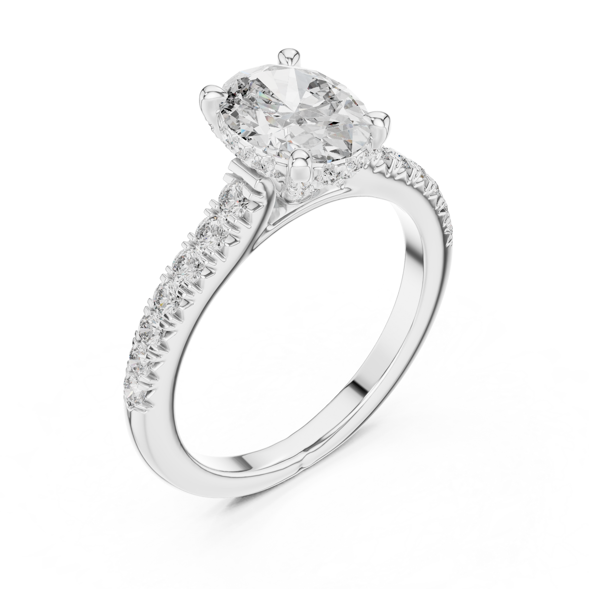 Round Halo Lab Grown Diamond Ring