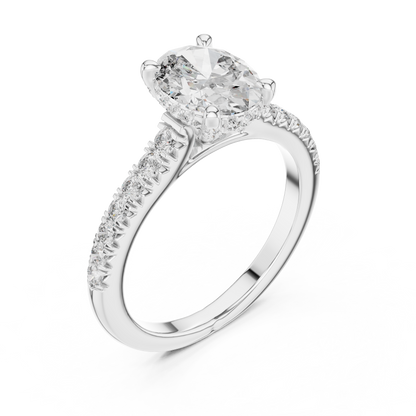 Round Halo Lab Grown Diamond Ring
