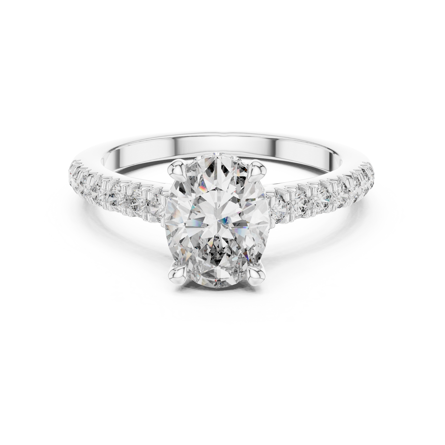 Round Halo Lab Grown Diamond Ring
