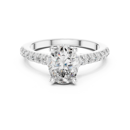 Round Halo Lab Grown Diamond Ring