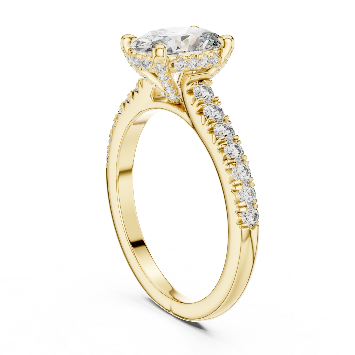 Round Halo Lab Grown Diamond Ring