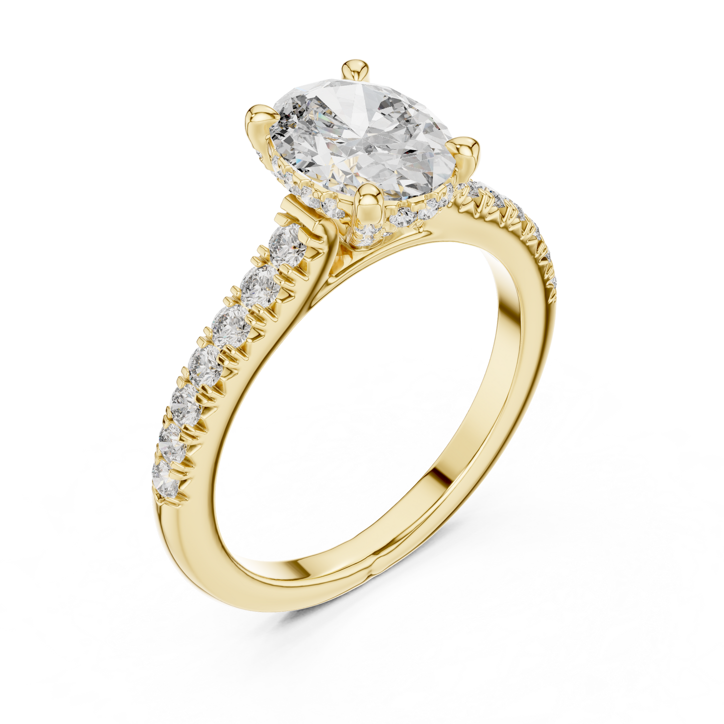 Round Halo Lab Grown Diamond Ring