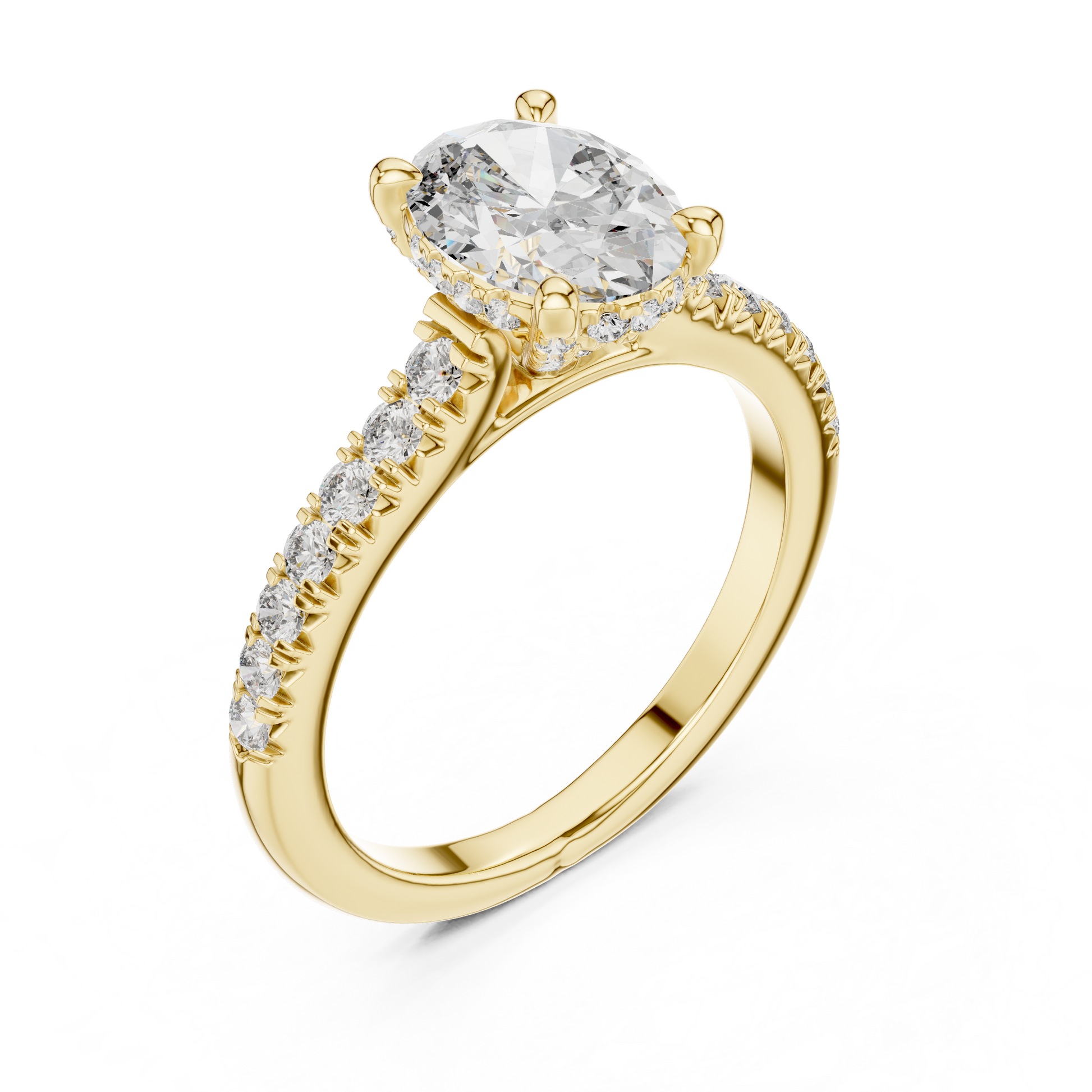 Round Halo Lab Grown Diamond Ring