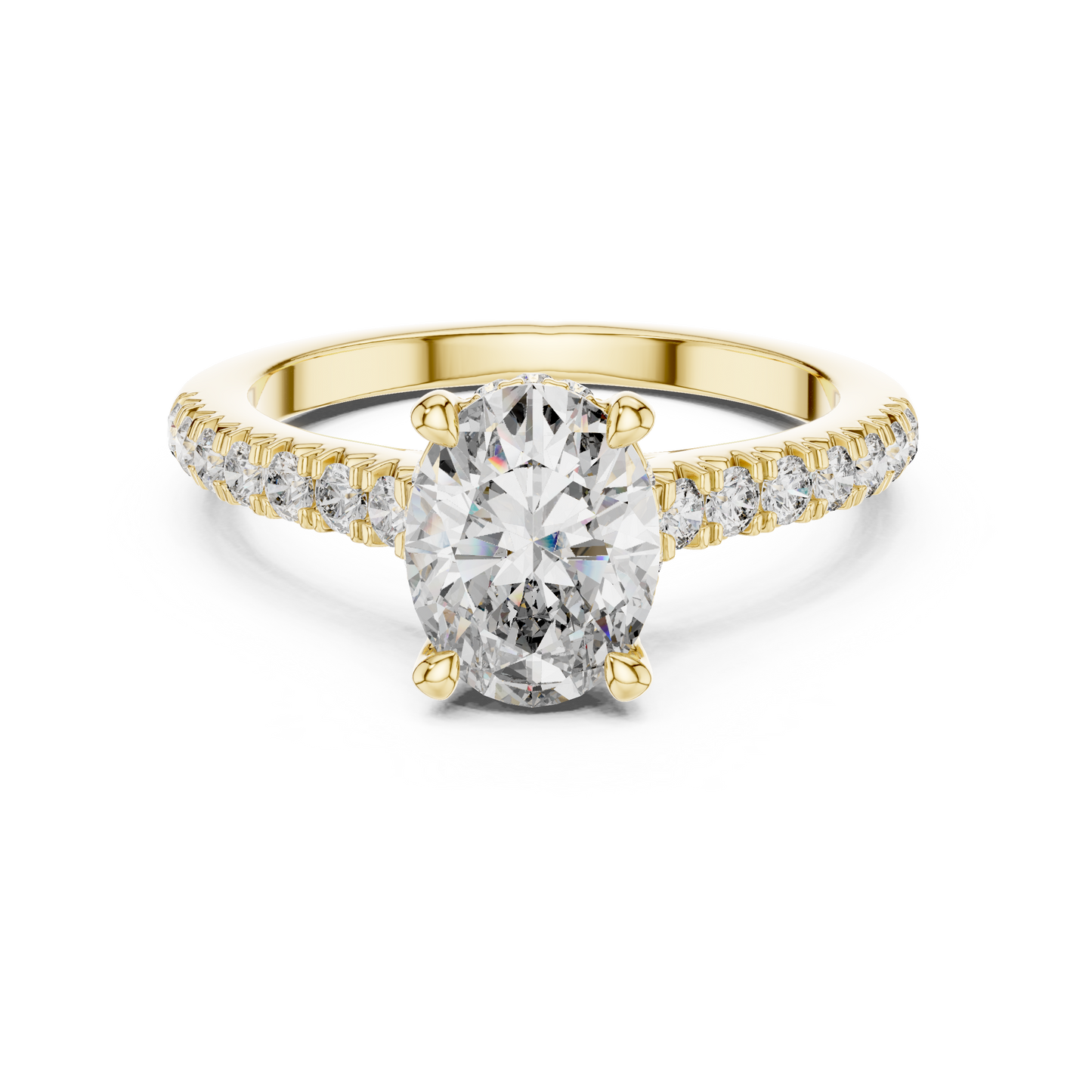Round Halo Lab Grown Diamond Ring
