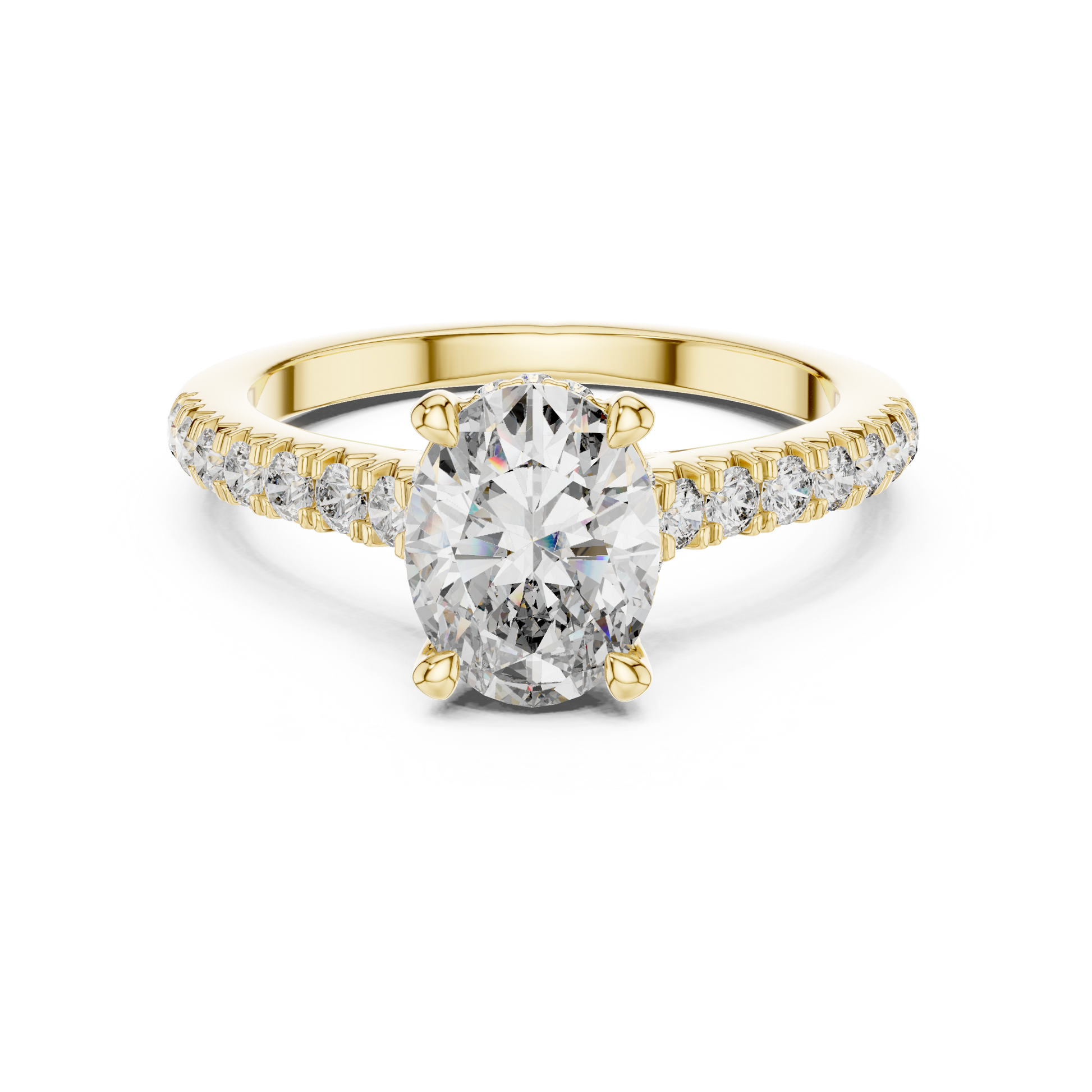 Round Halo Lab Grown Diamond Ring