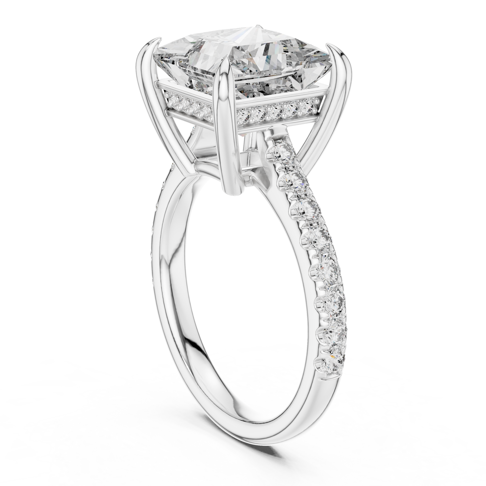 Mixed Shape Lab Grown Diamond Halo Ring