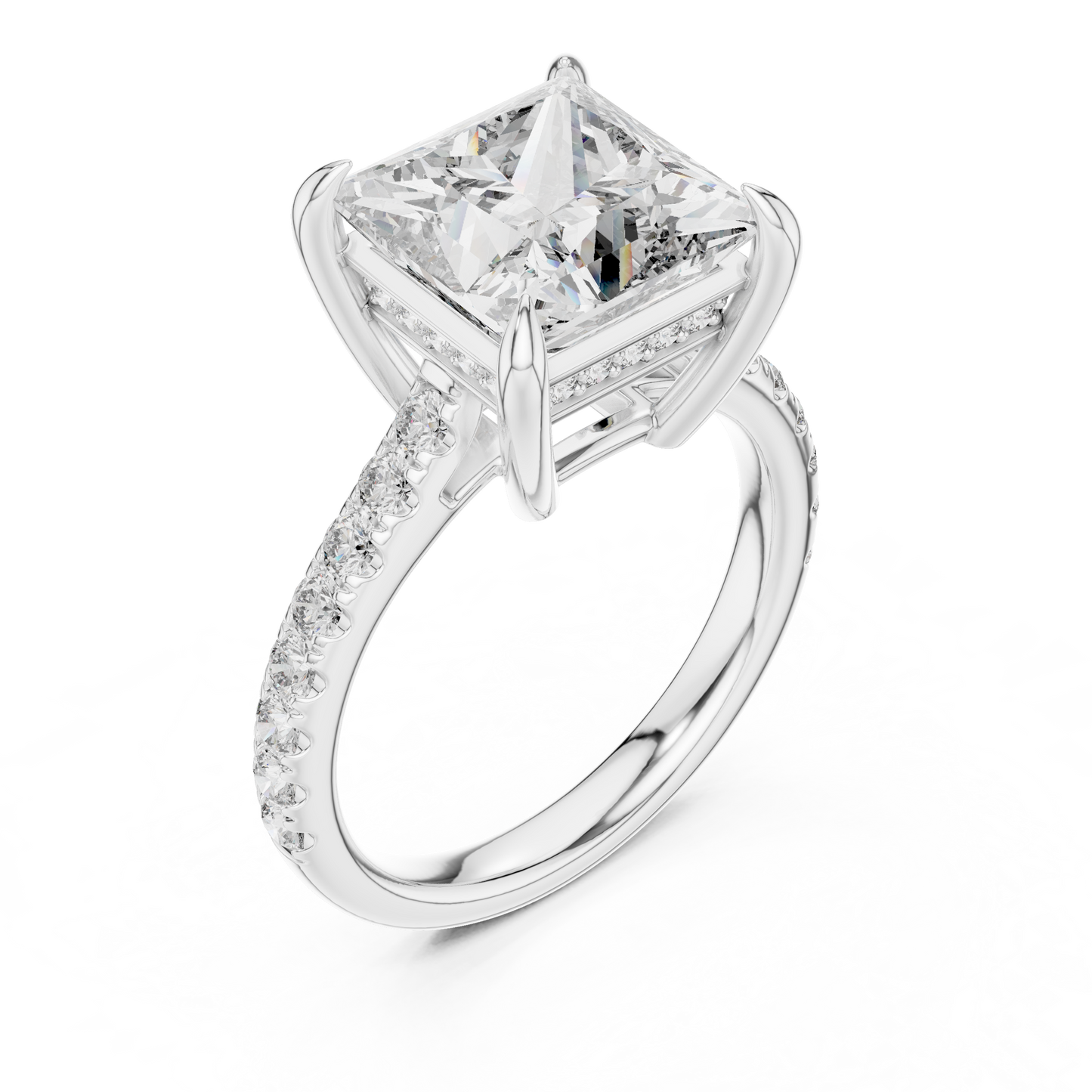Mixed Shape Lab Grown Diamond Halo Ring
