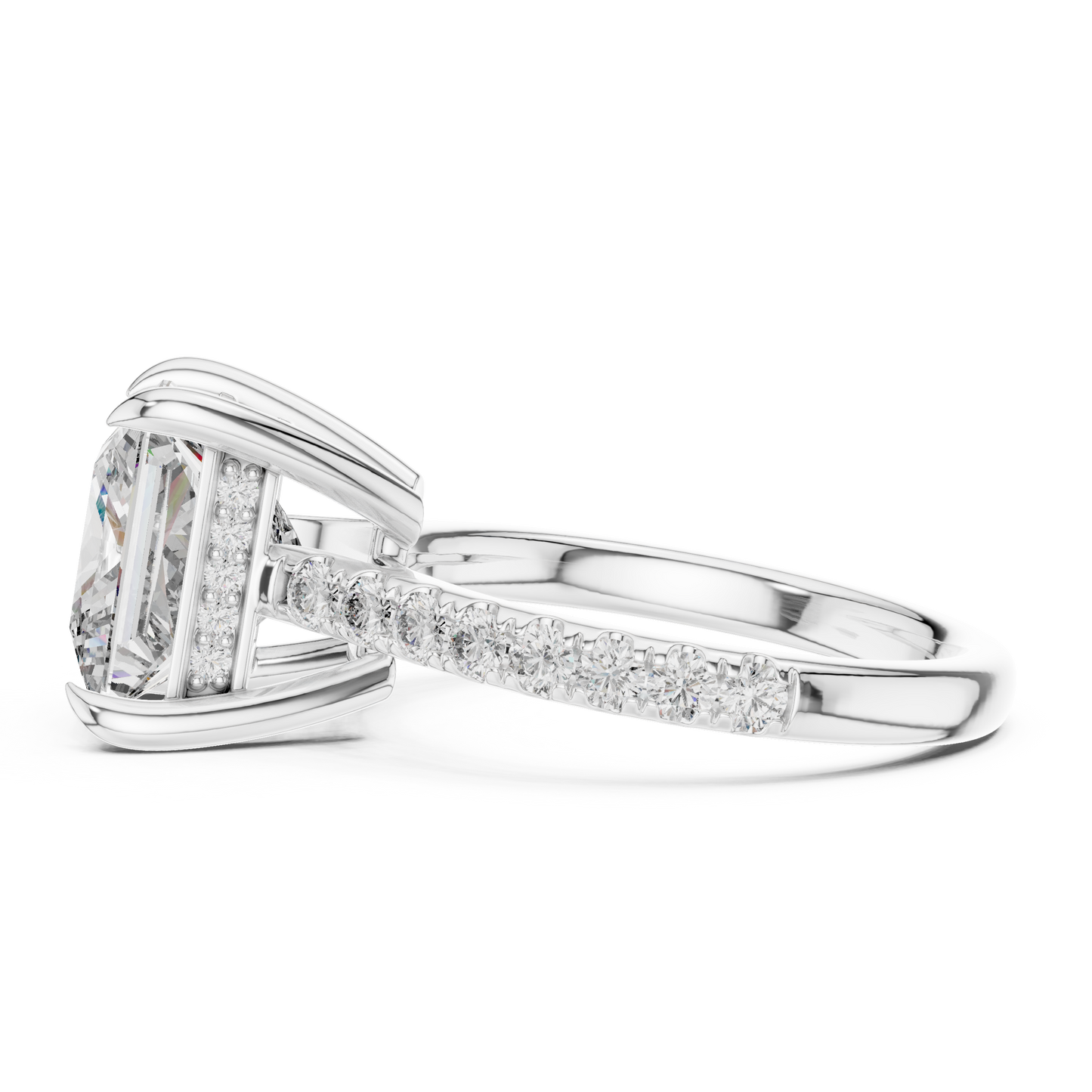 Mixed Shape Lab Grown Diamond Halo Ring