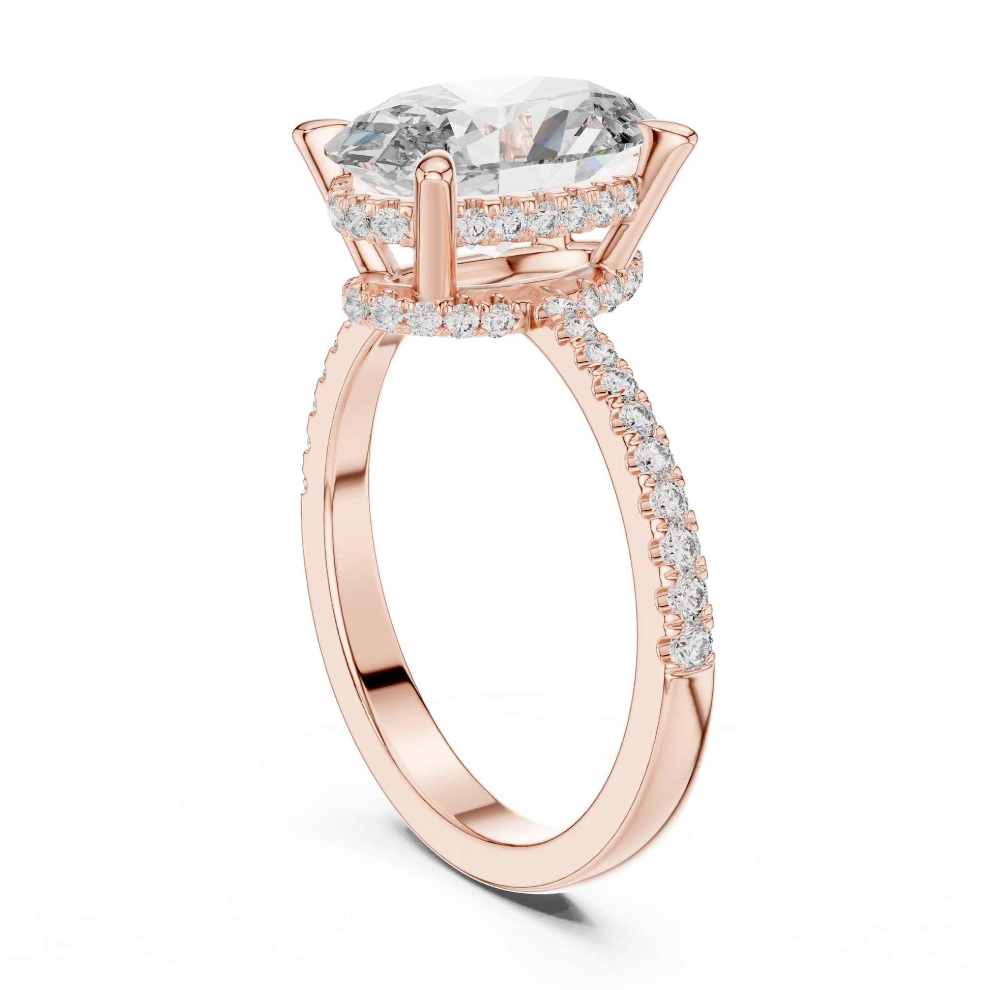 Round Halo Lab Grown Diamond Ring