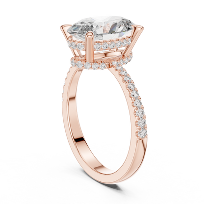 Round Halo Lab Grown Diamond Ring