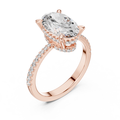 Round Halo Lab Grown Diamond Ring