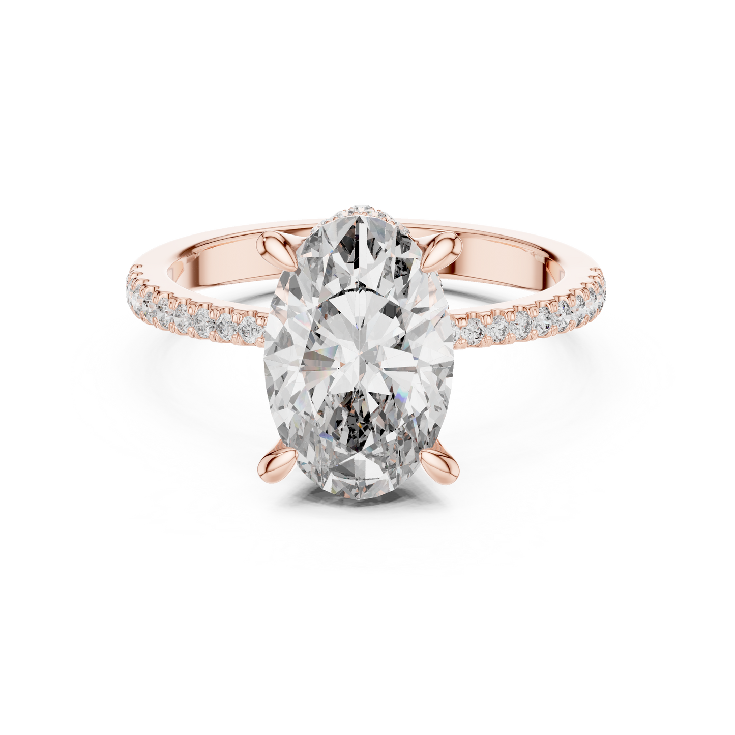 Round Halo Lab Grown Diamond Ring