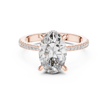Round Halo Lab Grown Diamond Ring