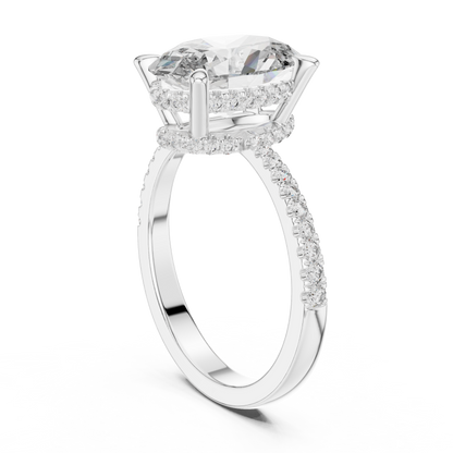 Round Halo Lab Grown Diamond Ring