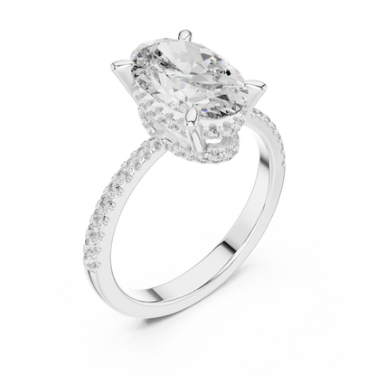Round Halo Lab Grown Diamond Ring