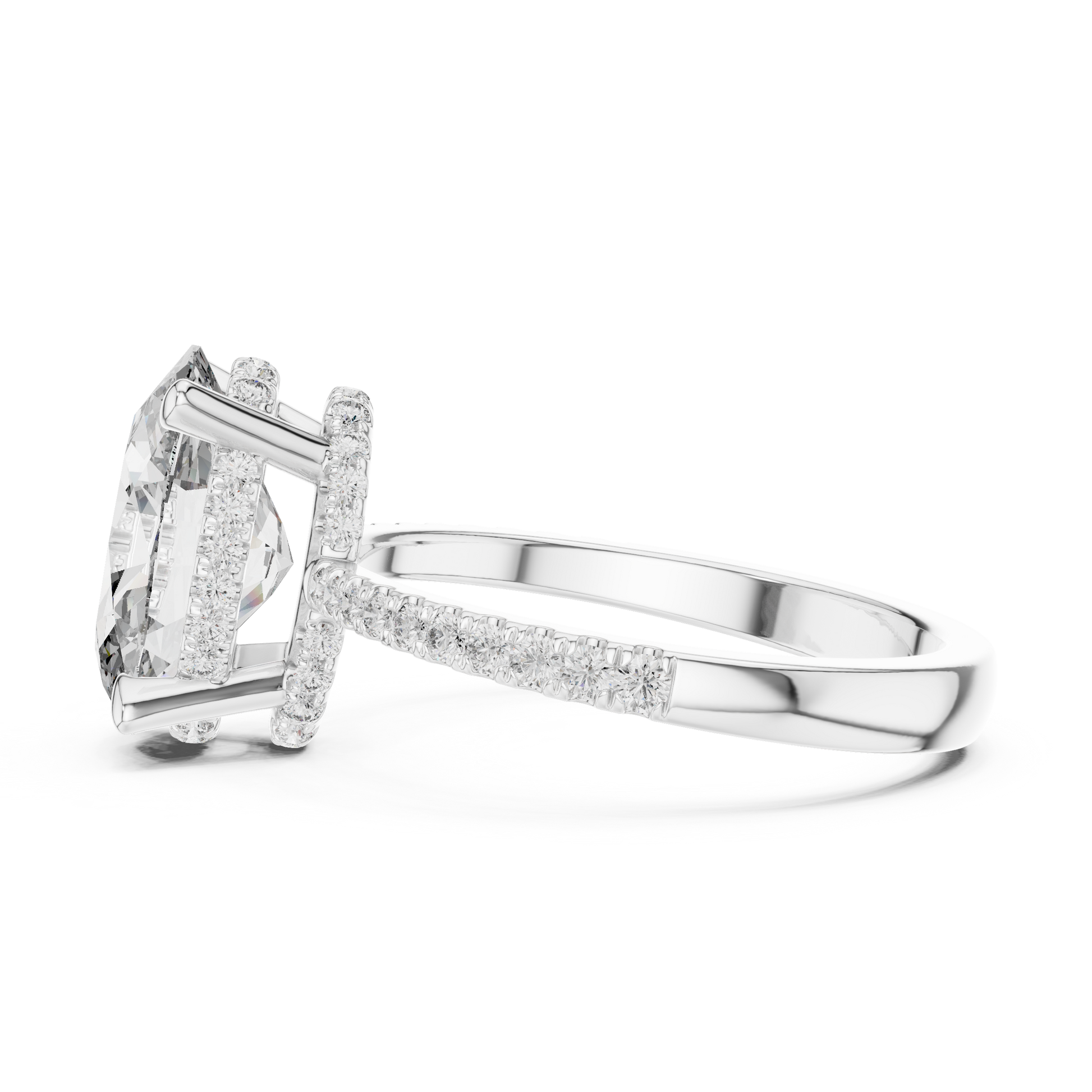 Round Halo Lab Grown Diamond Ring