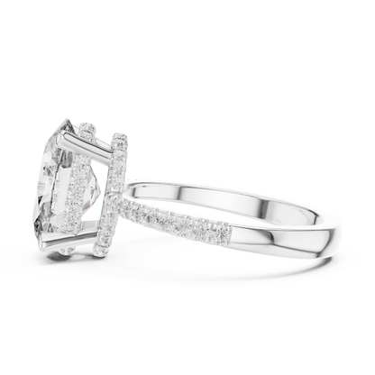 Round Halo Lab Grown Diamond Ring