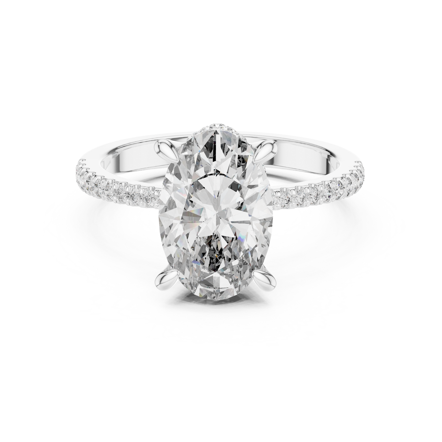 Round Halo Lab Grown Diamond Ring