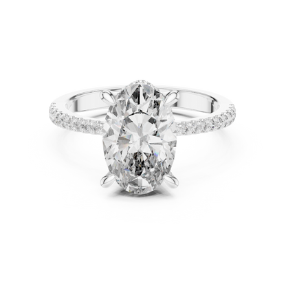 Round Halo Lab Grown Diamond Ring