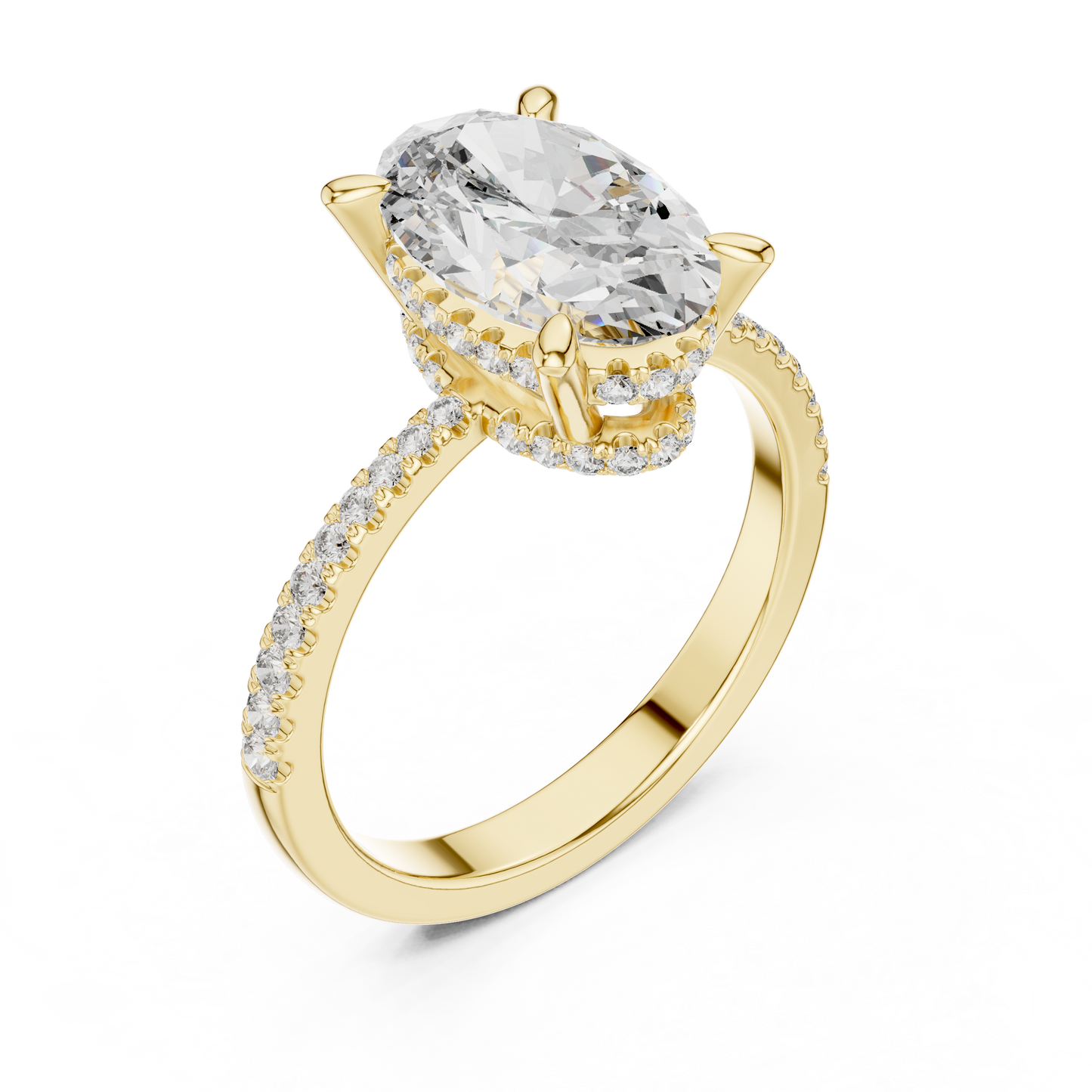 Round Halo Lab Grown Diamond Ring