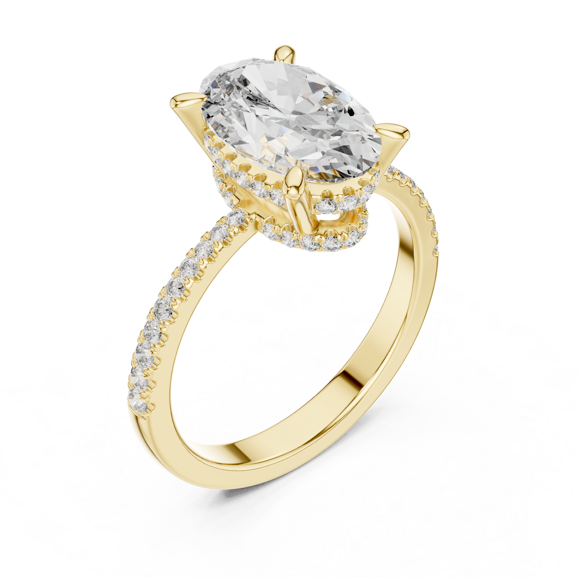Round Halo Lab Grown Diamond Ring