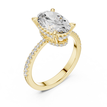 Round Halo Lab Grown Diamond Ring