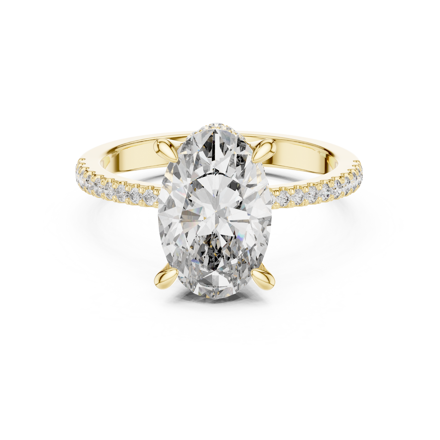 Round Halo Lab Grown Diamond Ring