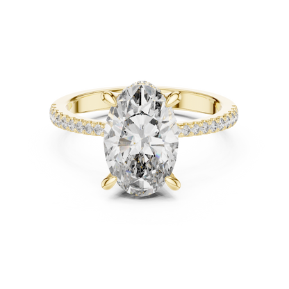 Round Halo Lab Grown Diamond Ring