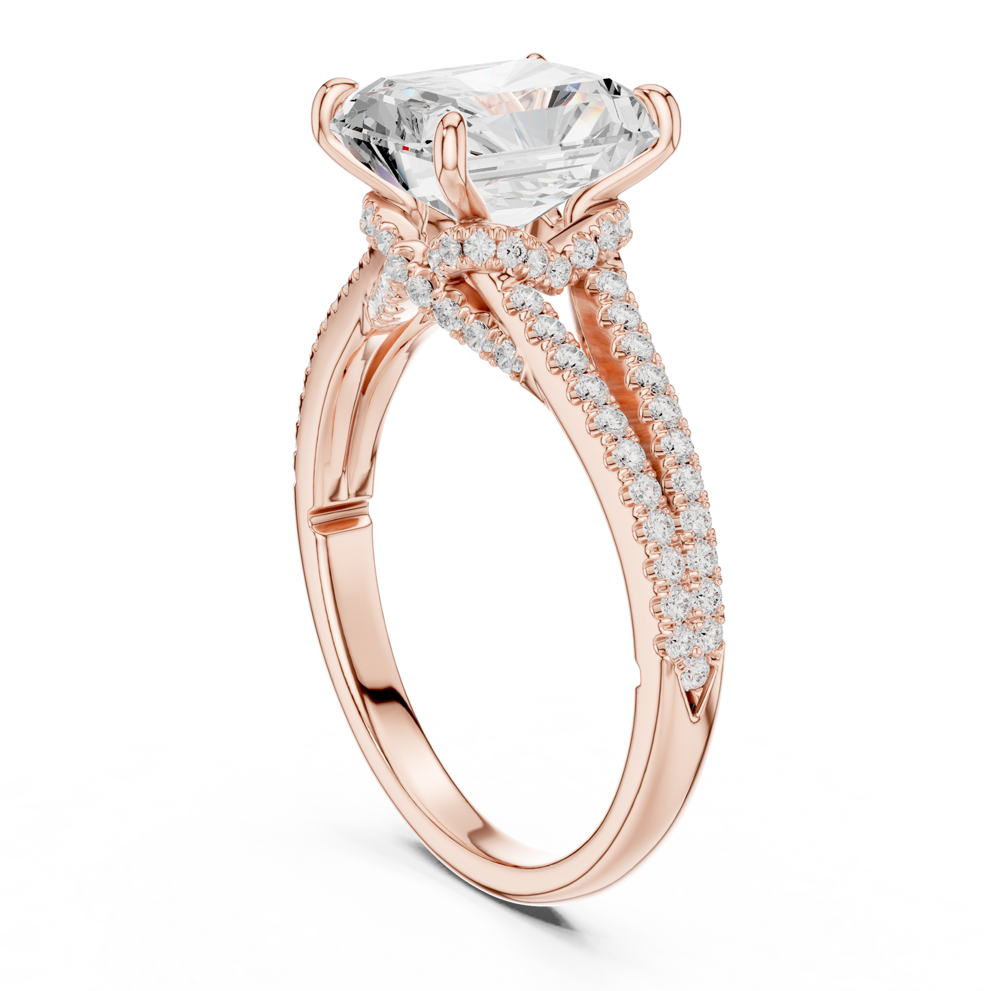 Mixed Shape Lab Grown Diamond Halo Ring