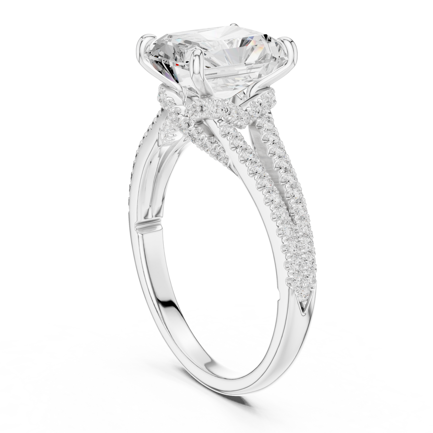 Mixed Shape Lab Grown Diamond Halo Ring