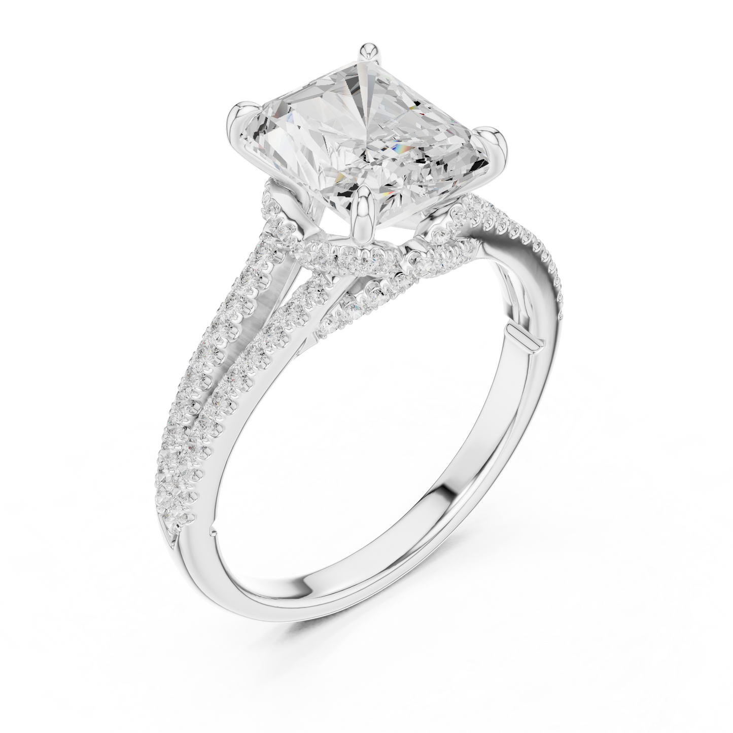 Mixed Shape Lab Grown Diamond Halo Ring
