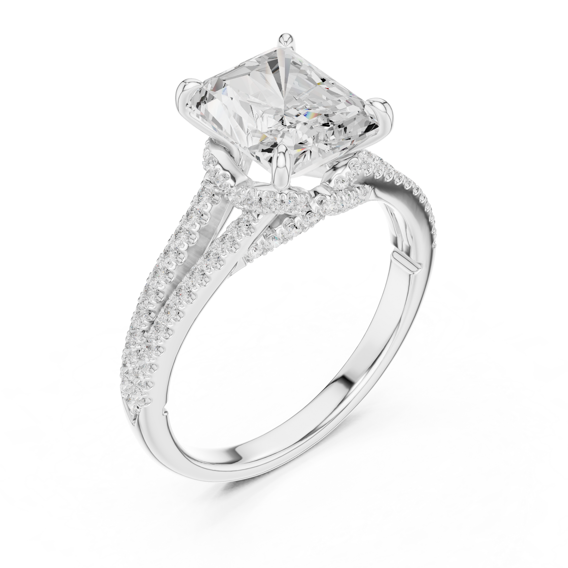 Mixed Shape Lab Grown Diamond Halo Ring