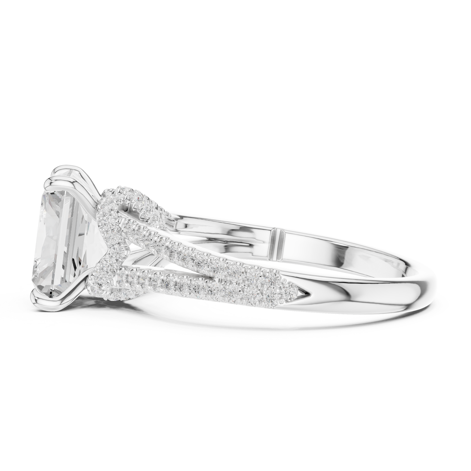 Mixed Shape Lab Grown Diamond Halo Ring